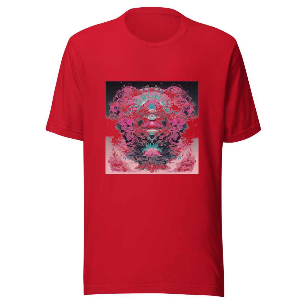 Red T-Shirt with print art