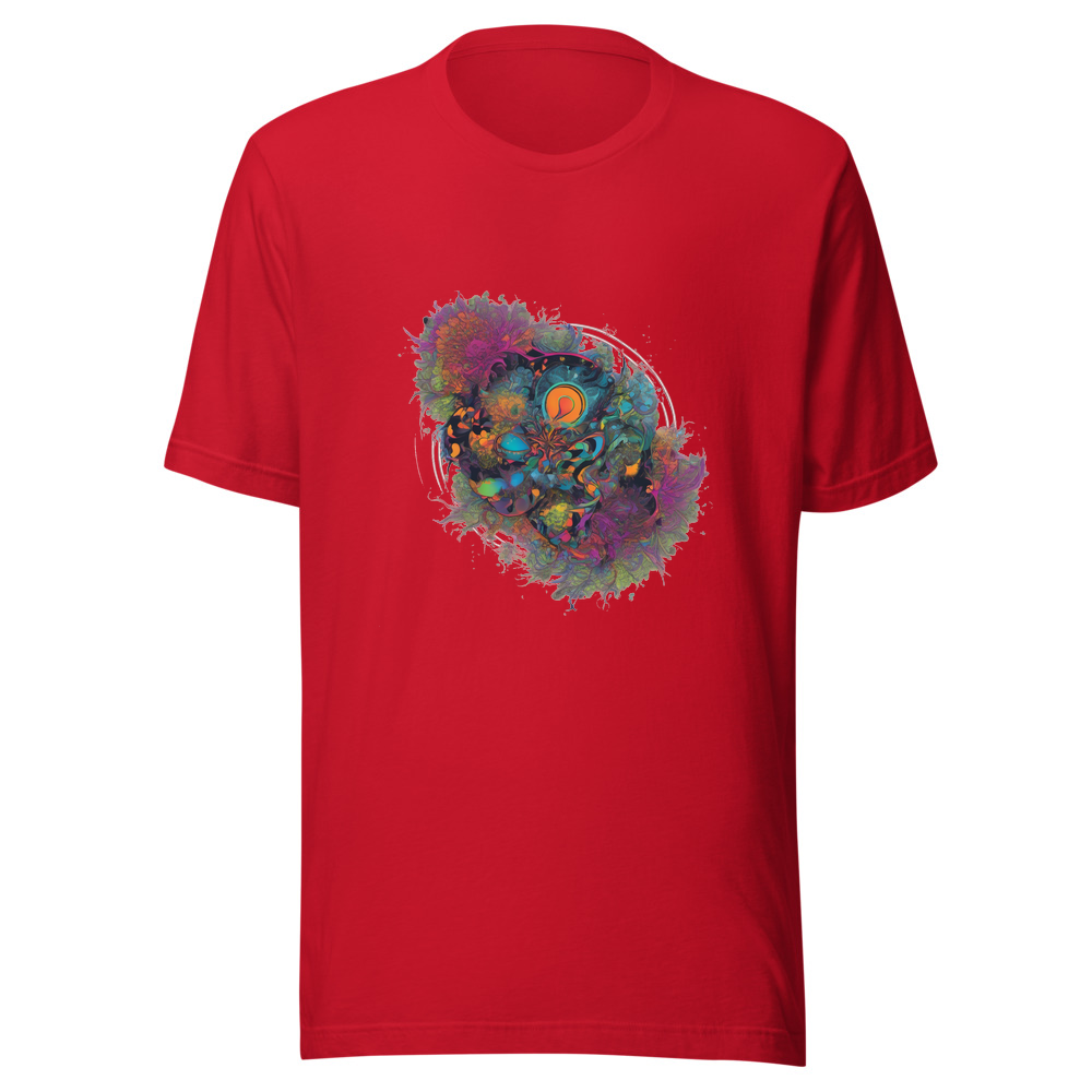Red T-Shirt with print art