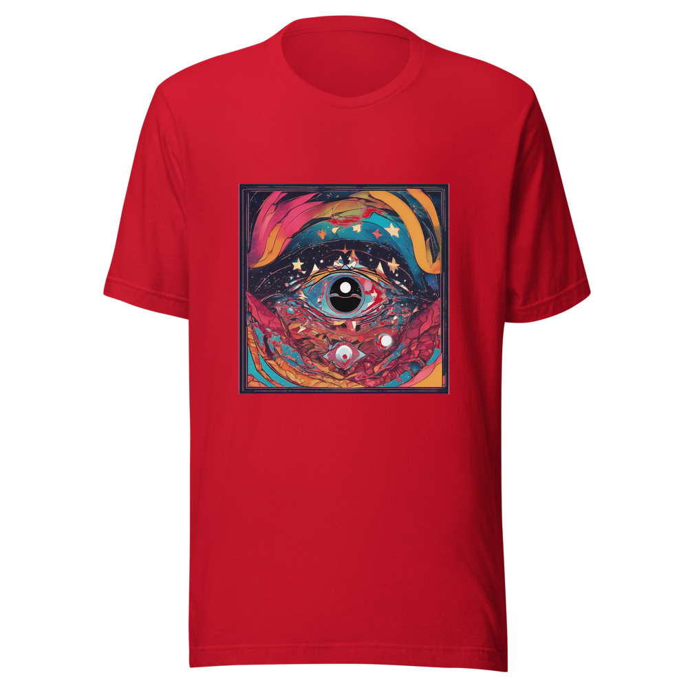 Red T-Shirt with print art