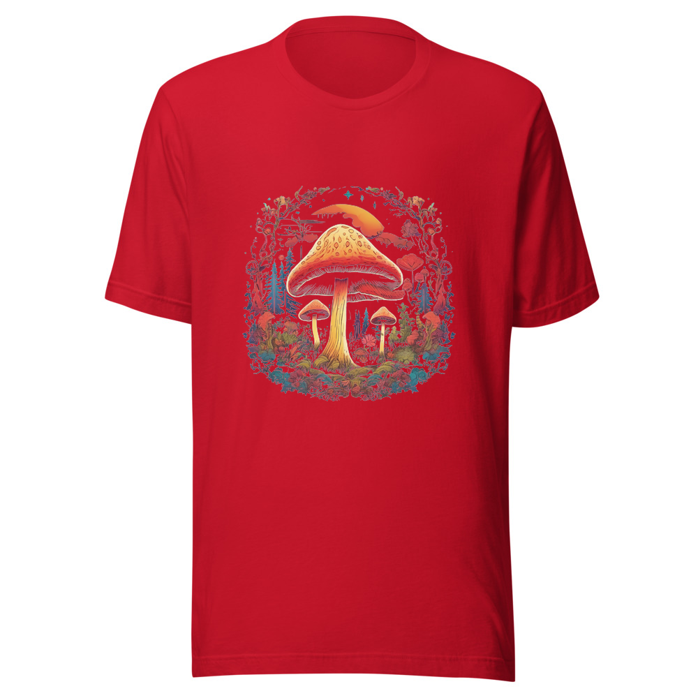 Red T-Shirt with print art