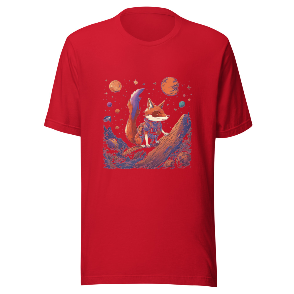 Red T-Shirt with print art