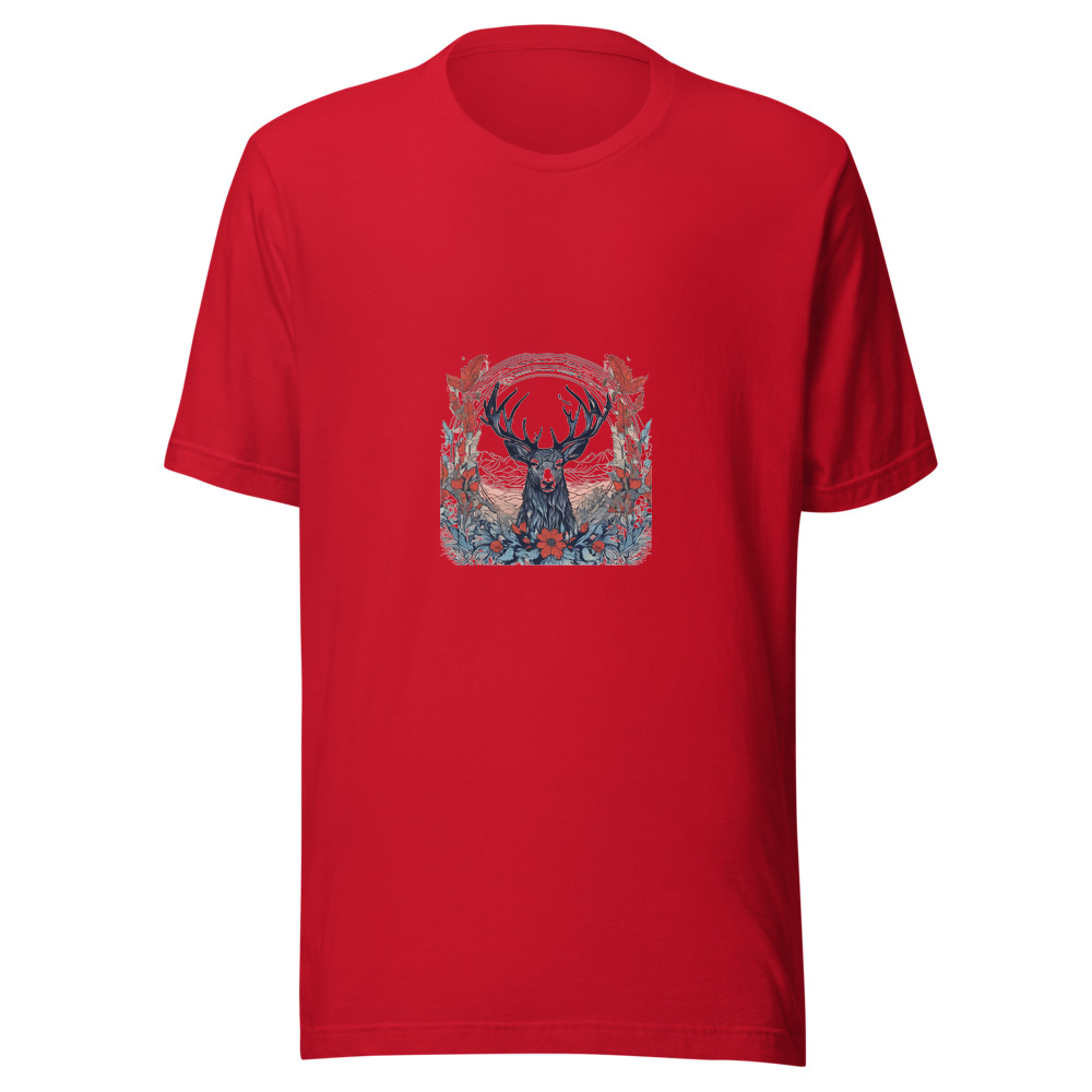 Red T-Shirt with print art