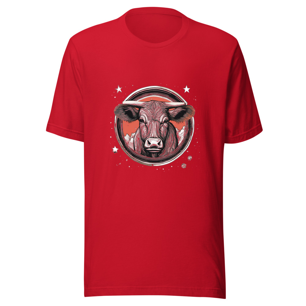 Red T-Shirt with print art