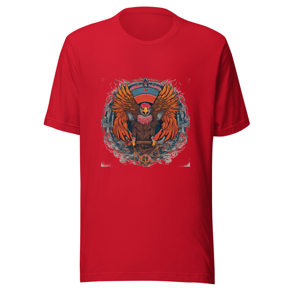 Red T-Shirt with print art
