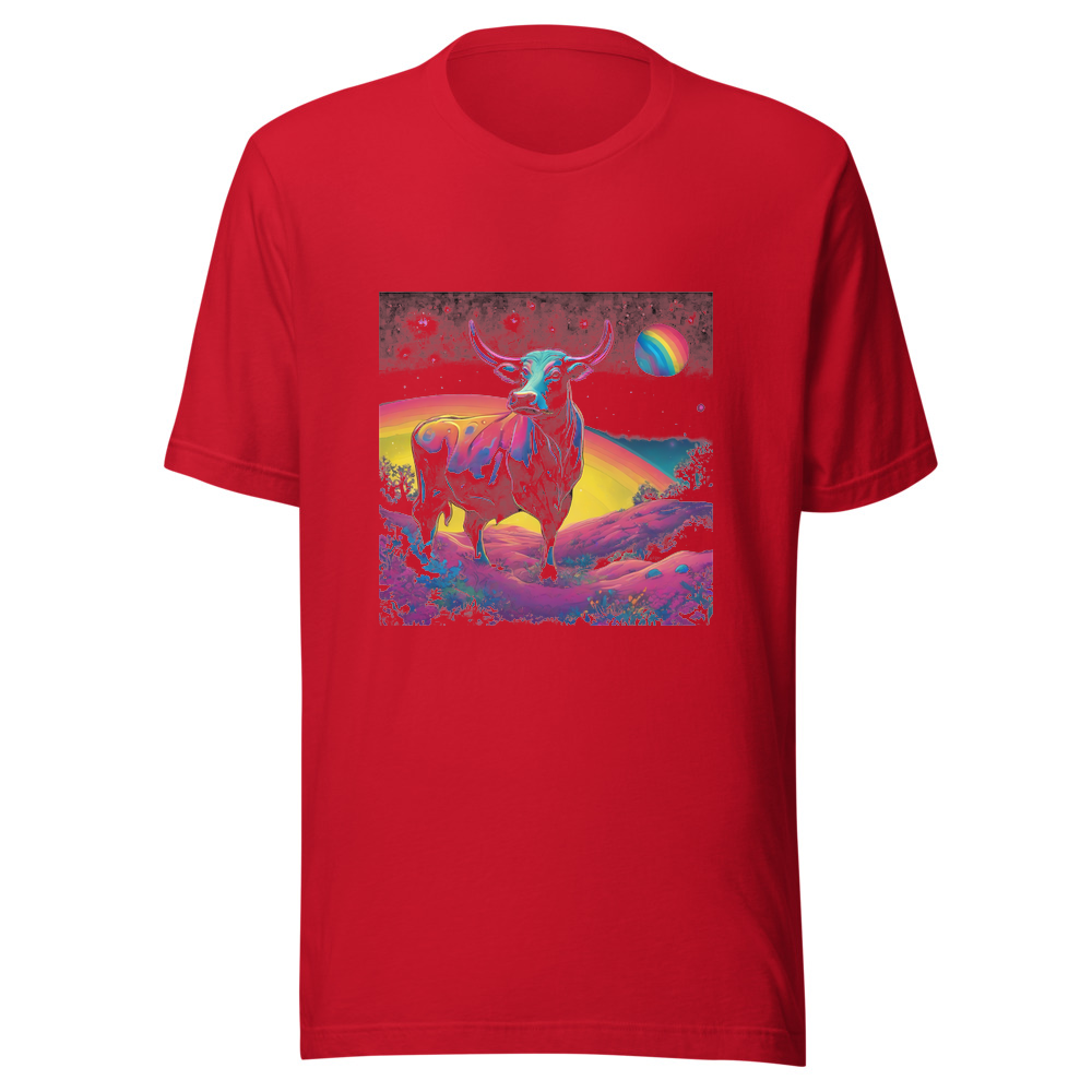 Red T-Shirt with print art