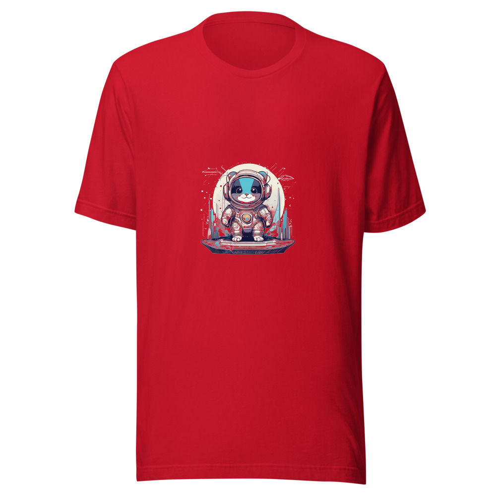 Red T-Shirt with print art