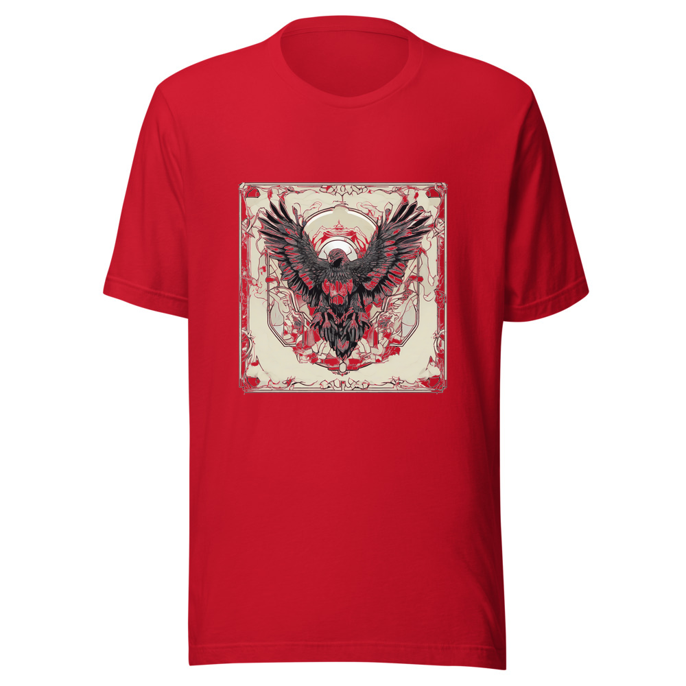 Red T-Shirt with print art