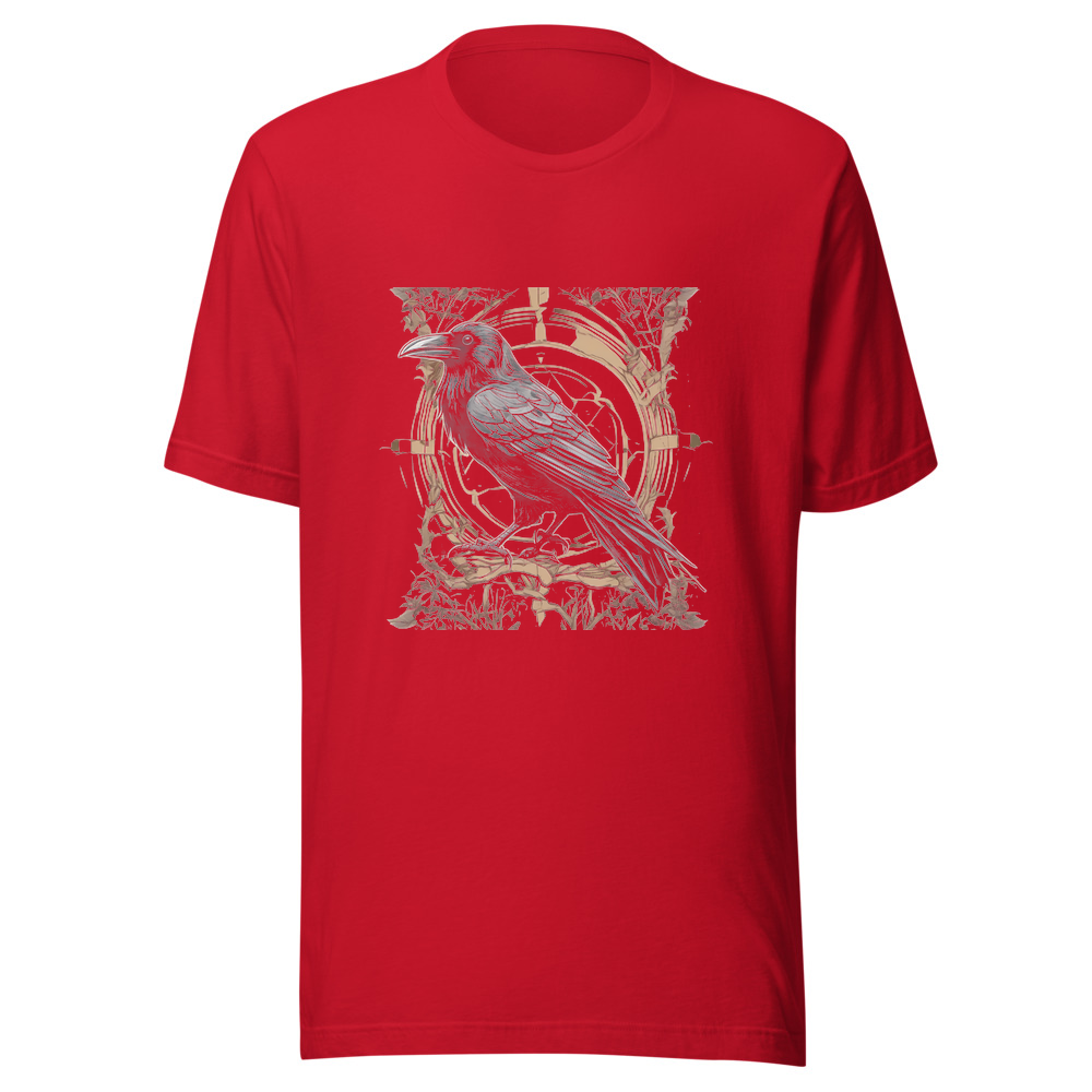 Red T-Shirt with print art