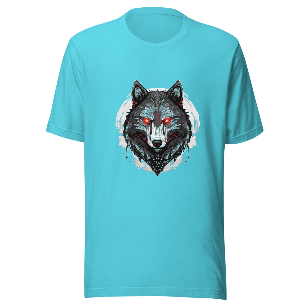 Turquoise T-Shirt with print art
