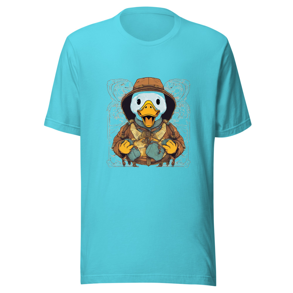 Turquoise T-Shirt with print art