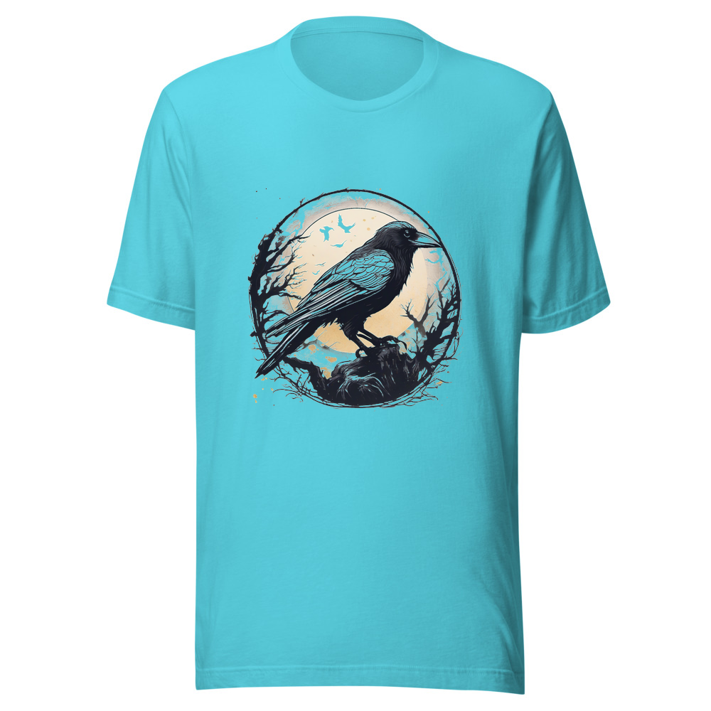 Turquoise T-Shirt with print art