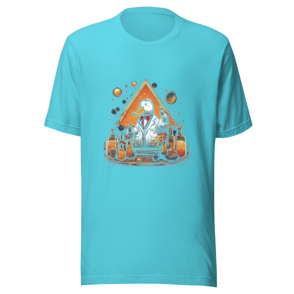 Turquoise T-Shirt with print art