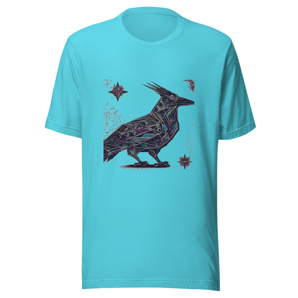 Turquoise T-Shirt with print art