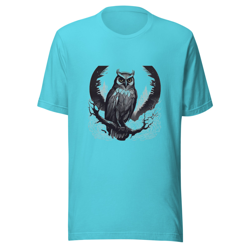Turquoise T-Shirt with print art