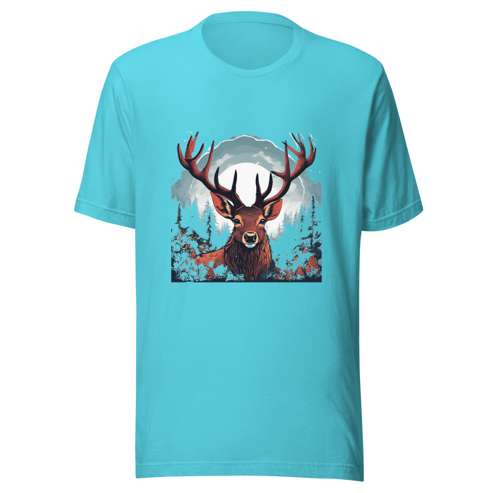 Turquoise T-Shirt with print art