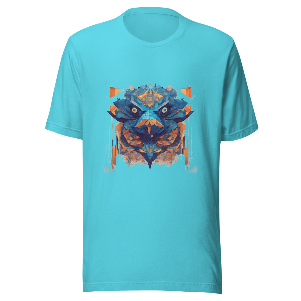 Turquoise T-Shirt with print art