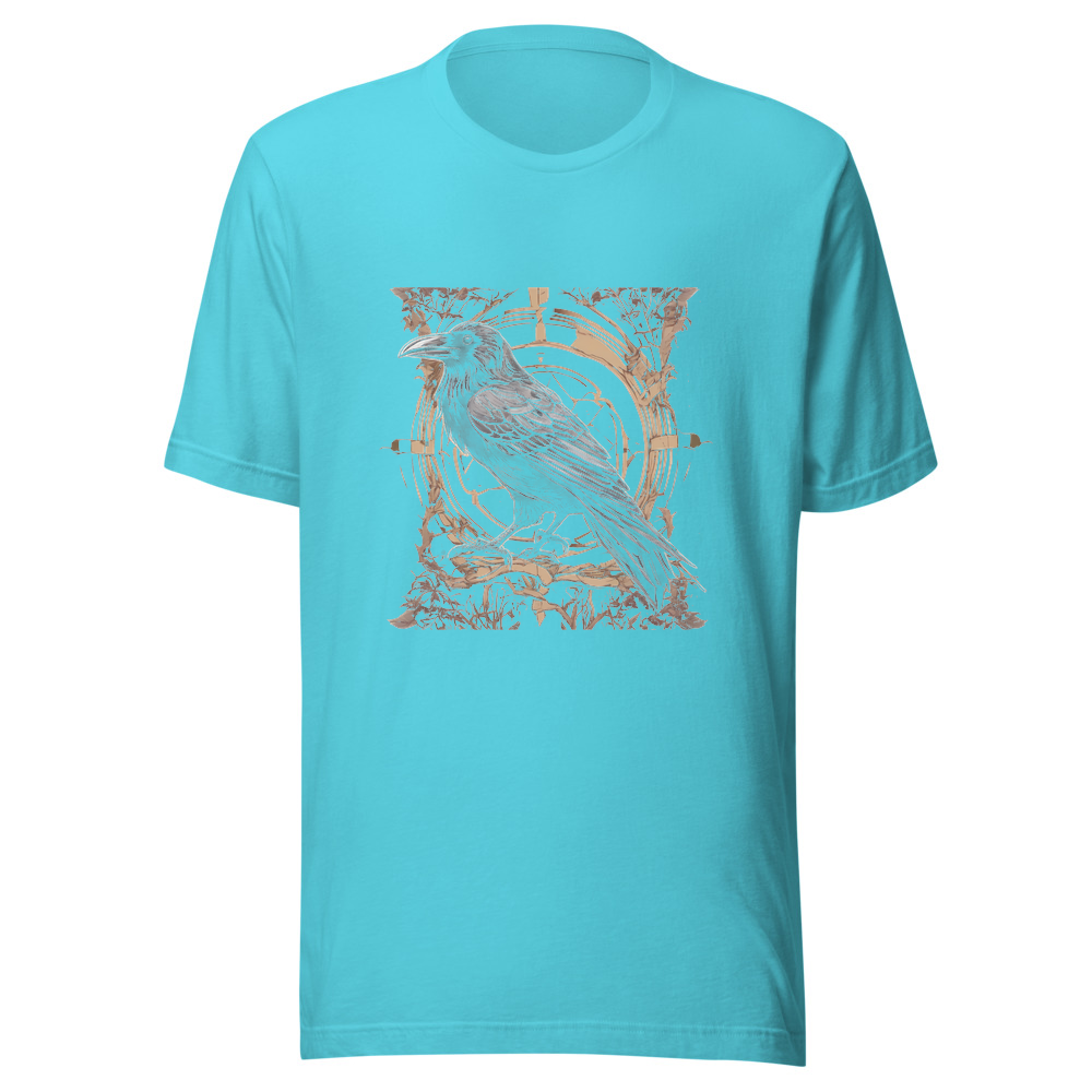 Turquoise T-Shirt with print art