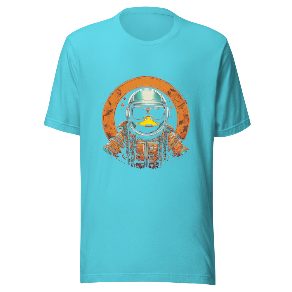 Turquoise T-Shirt with print art