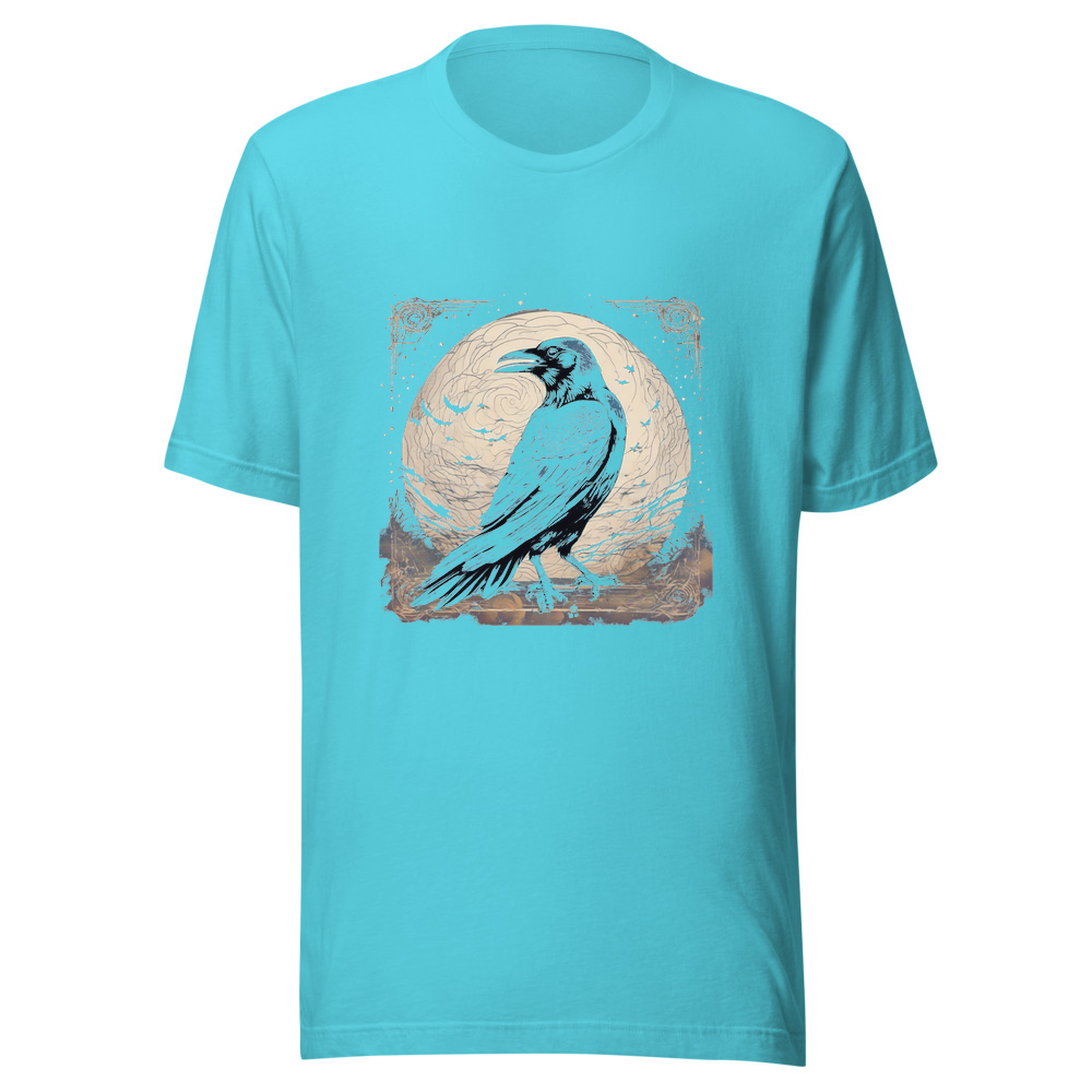 Turquoise T-Shirt with print art