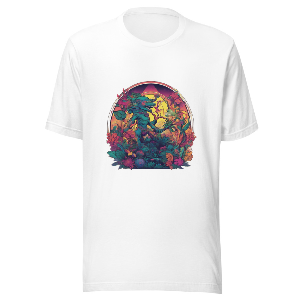 White T-Shirt with print art