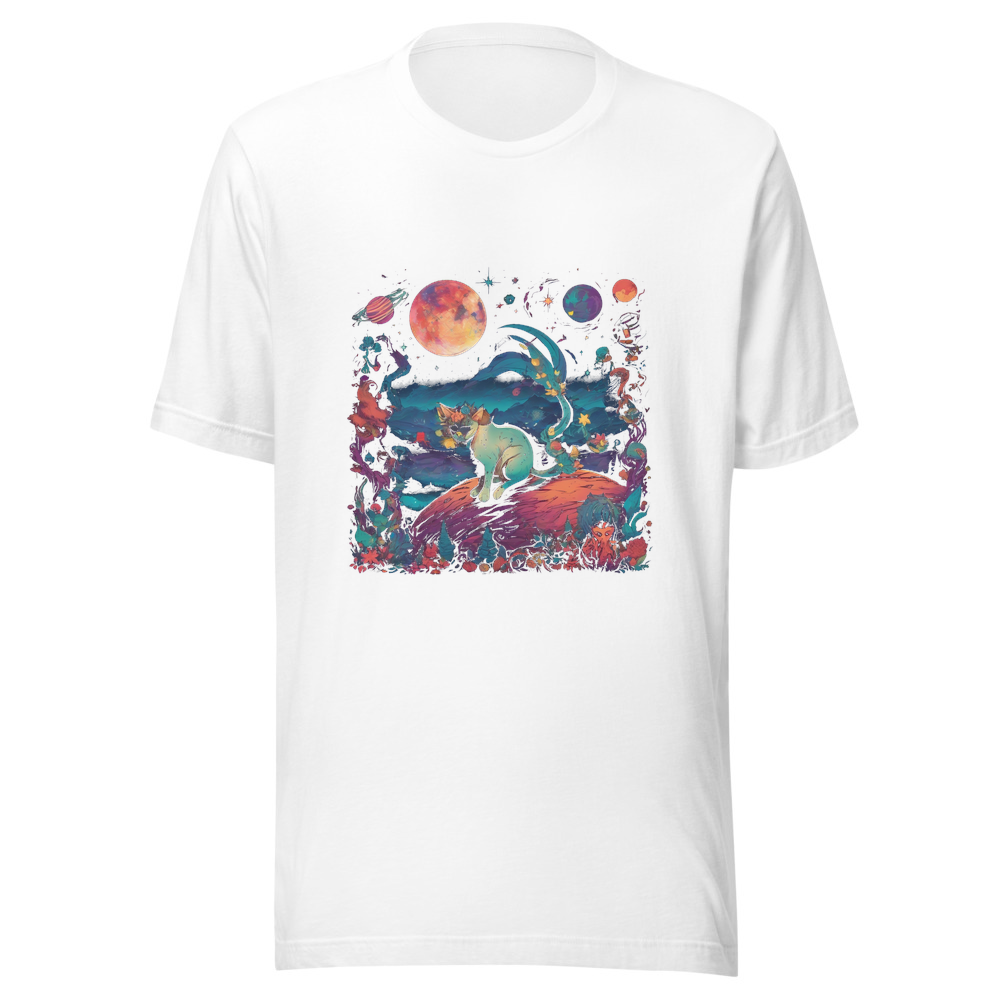 White T-Shirt with print art