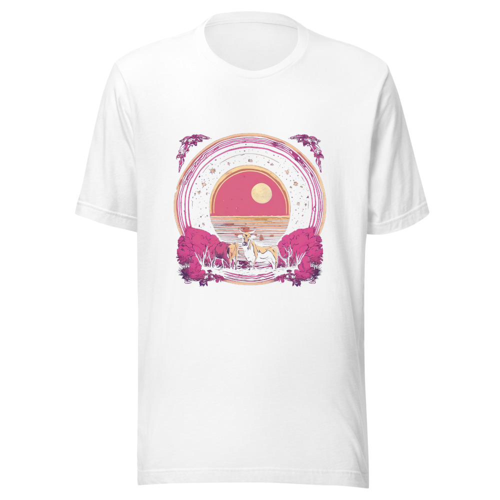 White T-Shirt with print art