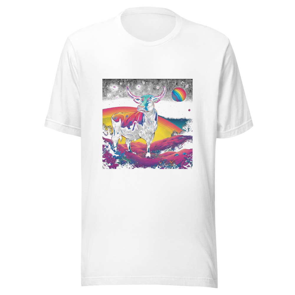 White T-Shirt with print art