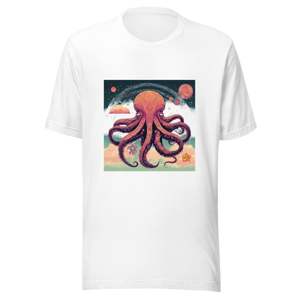 White T-Shirt with print art