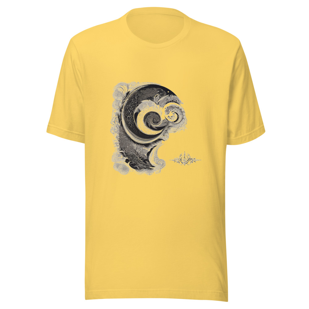 Yellow T-Shirt with print art