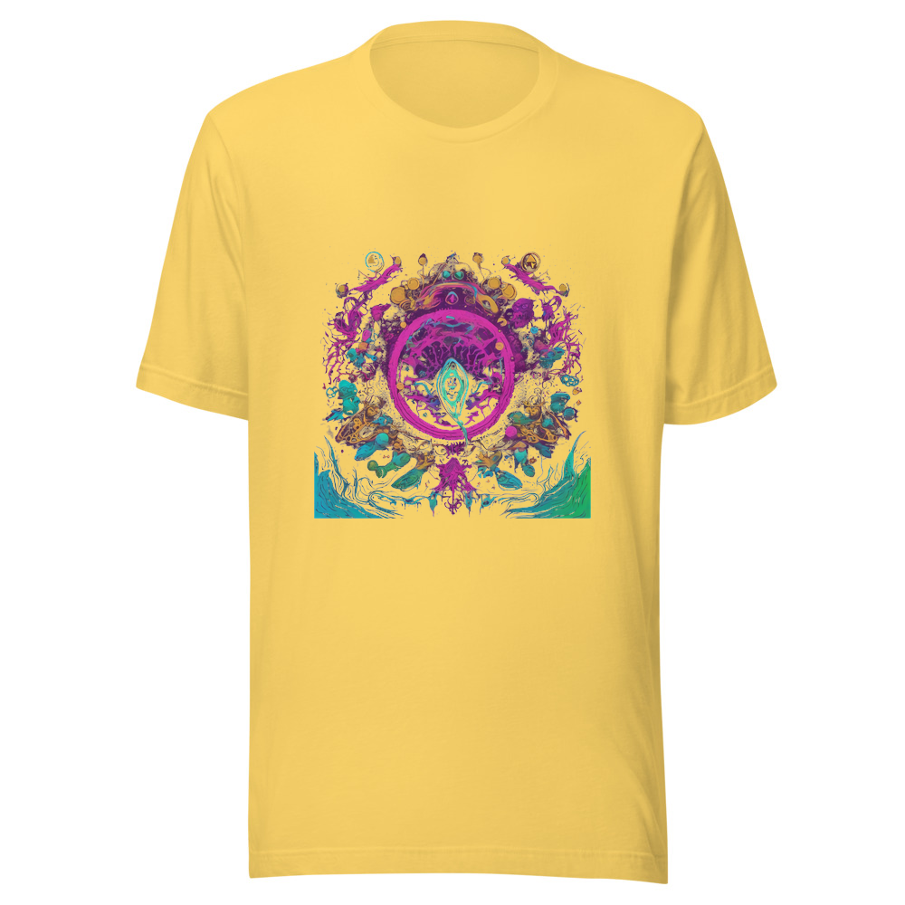 Yellow T-Shirt with print art