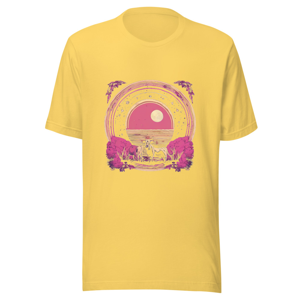 Yellow T-Shirt with print art