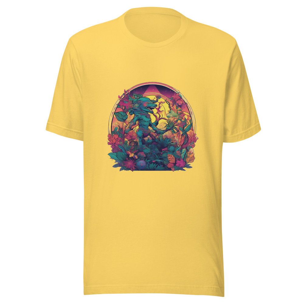 Yellow T-Shirt with print art
