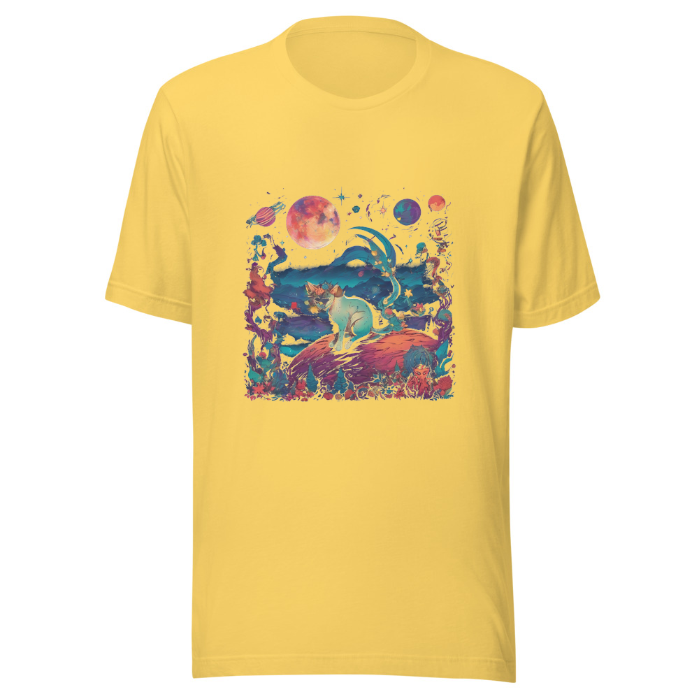 Yellow T-Shirt with print art